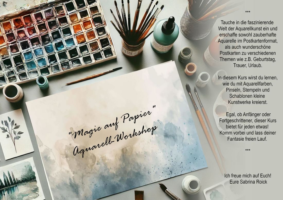 Gastgeberwoche 2025: Magie auf Papier - Aquarell Workshop für Erwachsene *