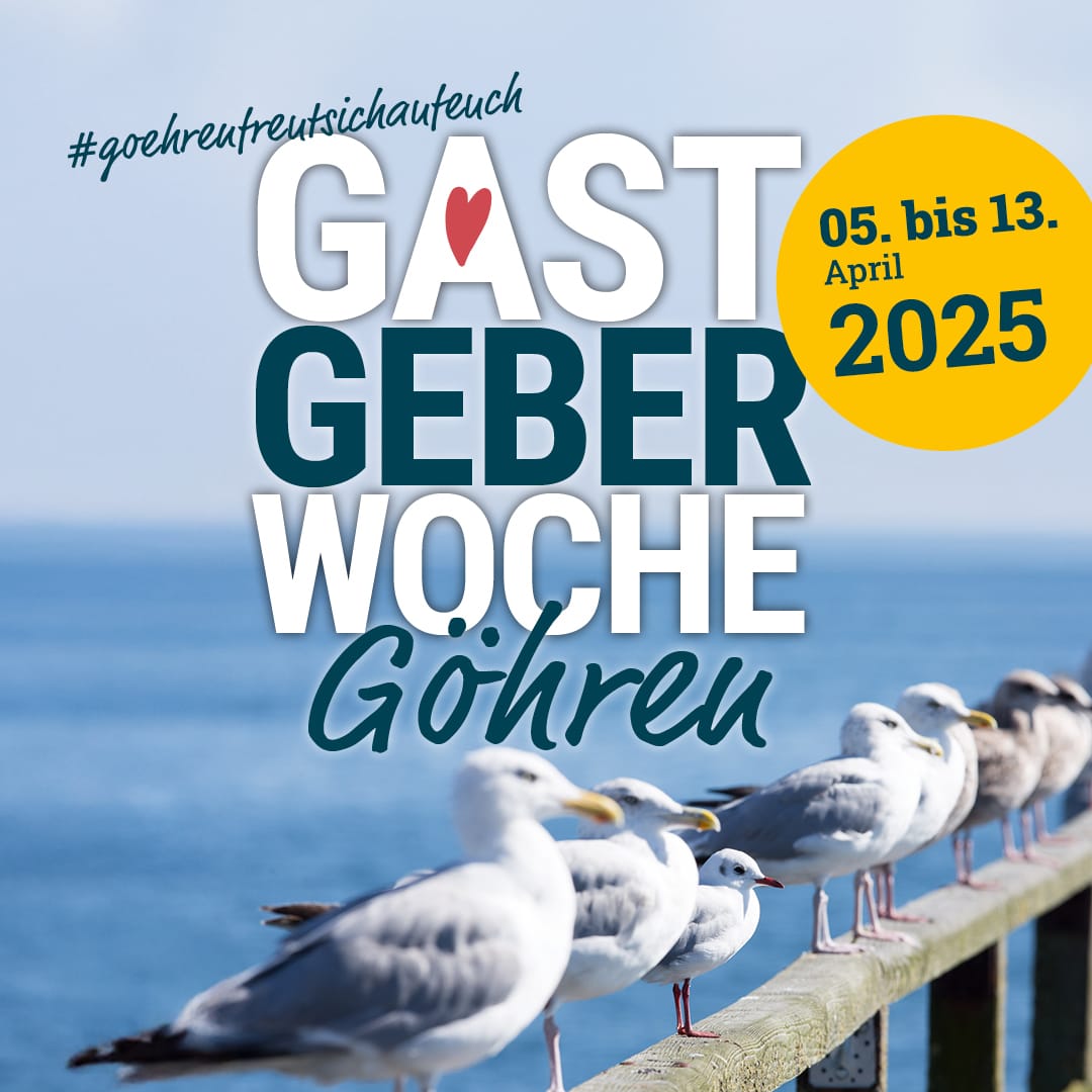 Gast-Geber-Woche vom 5. bis 13. April 2025 im Ostseebad Göhren – eine Woche voller Erlebnisse …